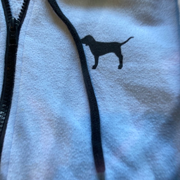 PINK Victoria’s Secret Baby Blue fleece zip-up hoodie - Picture 4 of 5